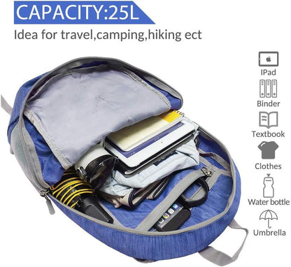 ZOMAKE Foldable Backpack 25L - Lightweight Folding Backpacks Packable Hiking Daypack for Travel Hiking Outdoor Camping