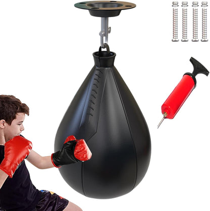 Speedbag Boxing Set, Dangling Pear Shaped, Portable Swivel Ball, Gym Reusable Boxing, Speed Bag Men Women, Boxing Training Gear, Punching Bag Gym, Fitness Workout Tool, Adjustable Boxing Set,