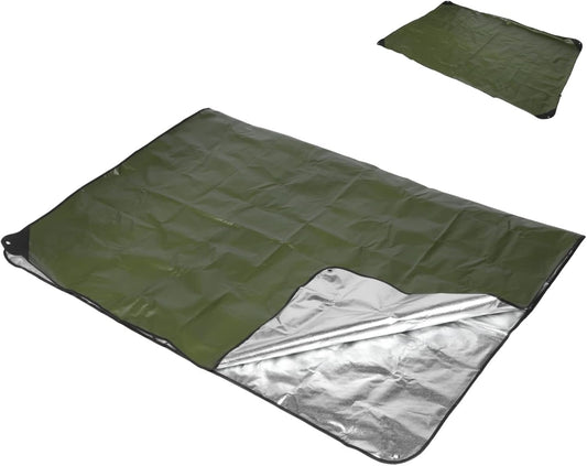 Parliky Survival Warm Blanket Emergency Blanket for Camping Thicken Picnic Place Mat Insulated Tent Awning Lightweight Portable