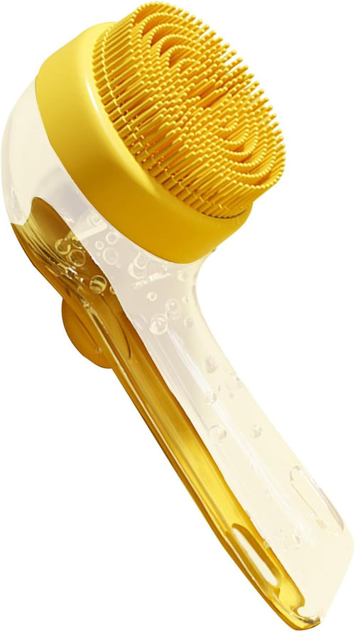 Dog Bath Brush, Pet Washing Brush, Gentle Puppy Comb, Slicker Scrubber Detangler for Kitten, Horse, Hygiene Cleaning, Dandruff Flea Matting, 7.48x3.35x1.18 inches, Green, Yellow