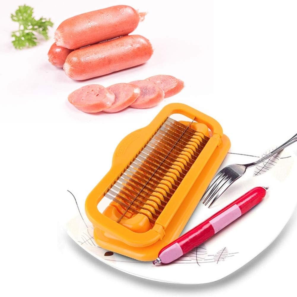 Hot Dog Slicer, Hot Dog Slicer, Hot Dog Gadgets 1 Piece Multifunctional Sausage Cutter for Hot Dog Ham and Banana Peel Kitchen Tool