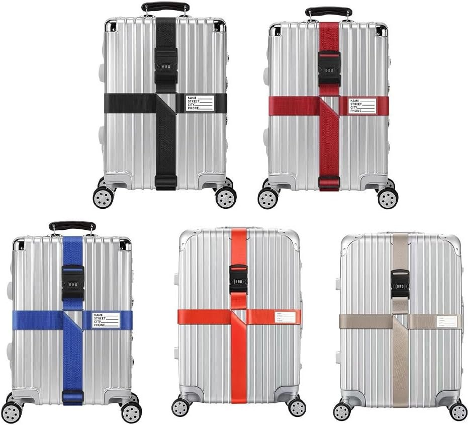 Personalised Suitcase Straps Durable Nylon Adjustable Size Password Locking Is Set To Property Security Luggage Straps