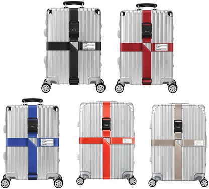 Personalised Suitcase Straps Durable Nylon Adjustable Size Password Locking Is Set To Property Security Luggage Straps