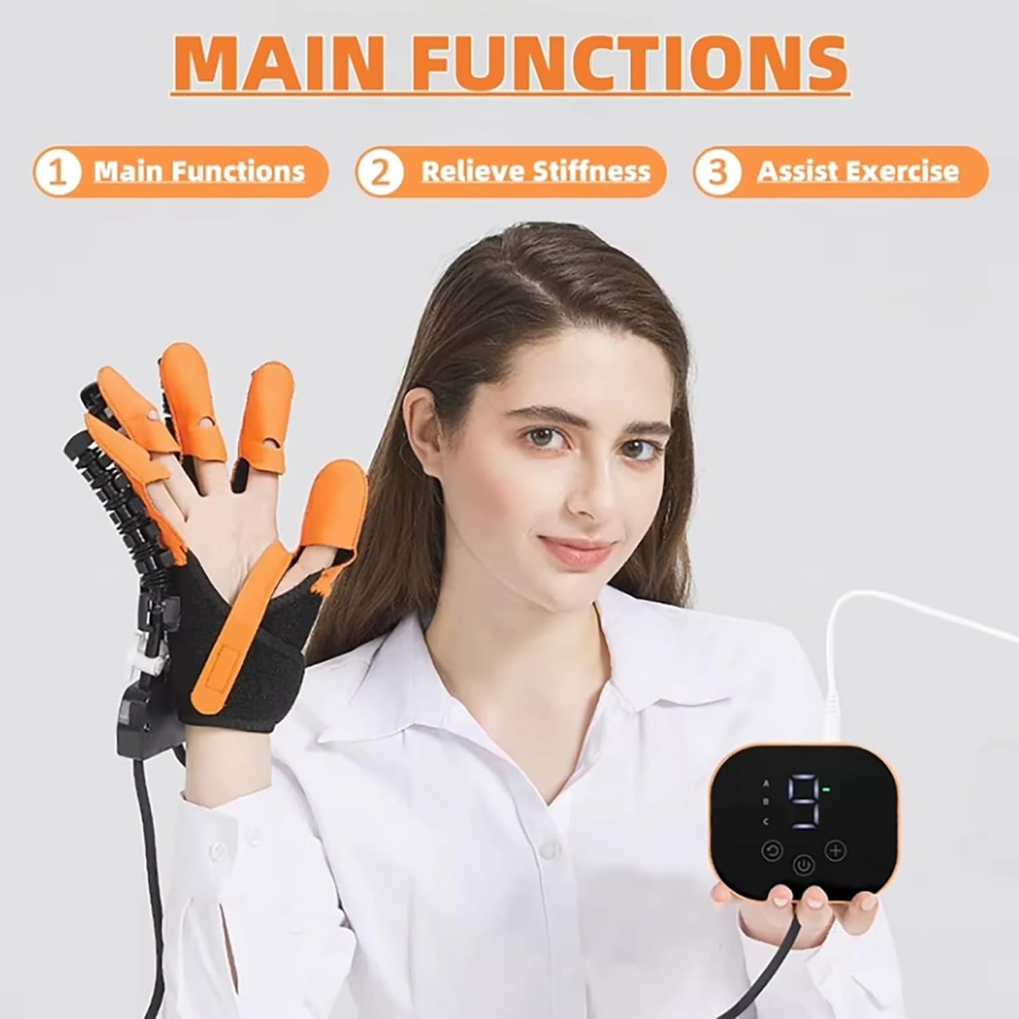 Guanti Robot Riabilitativi Trainer Della Mano Per Ictus Fisioterapica Attrezzi Riabilitazione Artrite Guanti Da Massaggio Per Pazienti Con Ictus Emiplegia(Left,Small)
