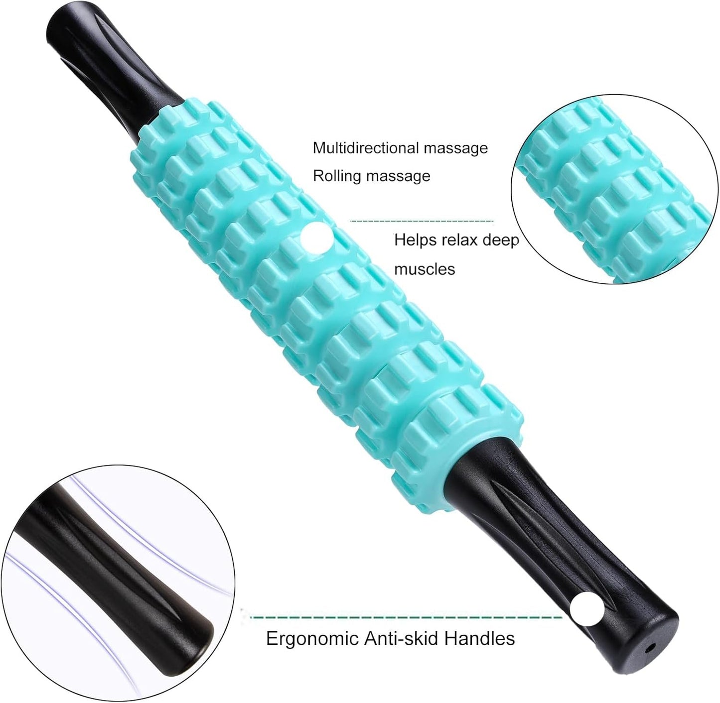 Liposuction Muscle Massage Roller Stick, Lymphatic Massager Roller Physical Therapy Roller Stick Relief Sore Muscle Tightness for Athletes, Yoga, Help Exercise Leg, Back Recovery