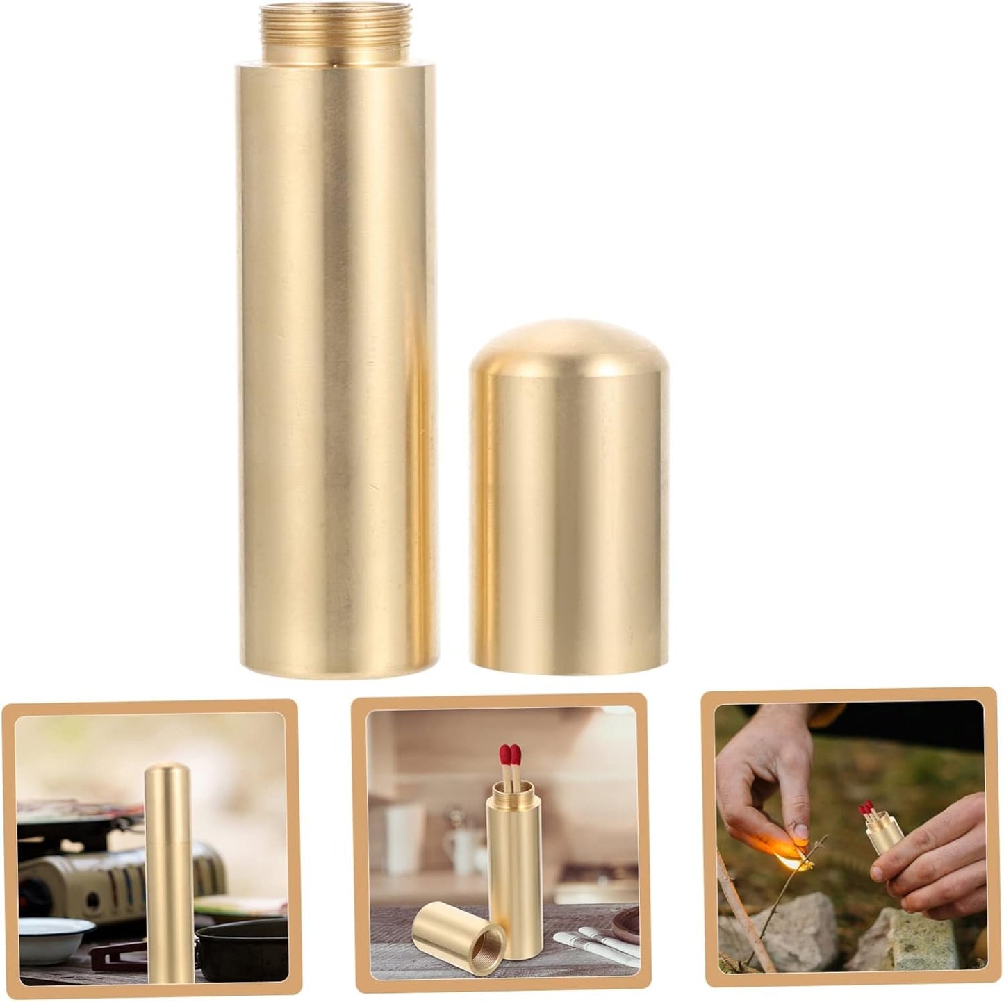 Sosoport 3pcs Small Lightweight Match Container Camping Match Holder Box Sturdy Case for Outdoor Activities
