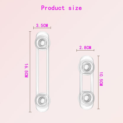 8PCS Child Safety Locks for Cabinets, Transparent Cupboard Door Locks - Easy Install, No Tools Needed - 2 Sizes