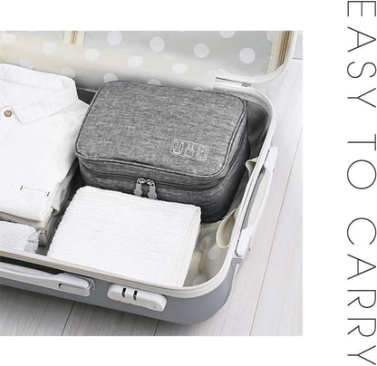 OrgaWise Travel Cable Organizer Accessories Case Cable Bag for Carry Camera, iPad and Memory Card with Set of 2 Data Lines Protect Set
