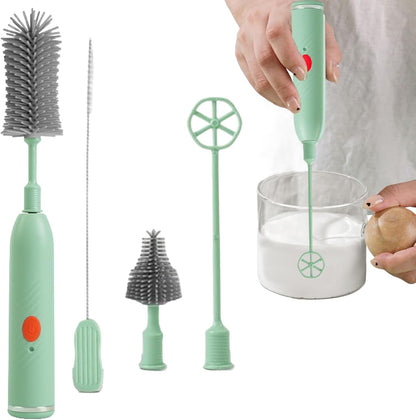 Electric Bottle Cleaner Brush, Waterproof Rechargeable Cleaning Brushes for Baby Bottles, Pump Parts, Teapots, Electric Cup Cleaners Tool, Efficient MultiSurface Scrubber