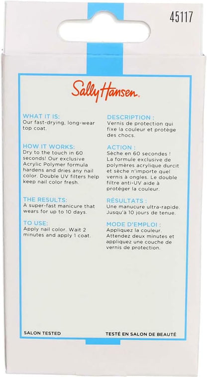 Sally Hansen - Insta-Dri Quick Drying Top Coat - Quick Drying and Long Lasting Top Coat - 12 ml