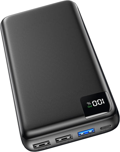 SOARAISE Power Bank 27000mAh, 22.5W USB C in & Out Fast Charging Portable Charger, PD 3.0 QC 4.0 LED Display Phone Battery Pack Compatible with iPhone 15 14 13 12 Pro Samsung S21 Google (Black)