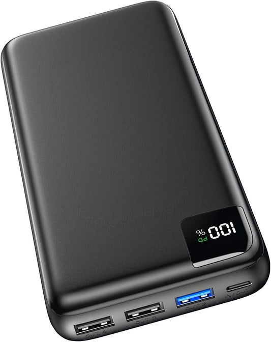 SOARAISE Power Bank 27000mAh, 22.5W USB C in & Out Fast Charging Portable Charger, PD 3.0 QC 4.0 LED Display Phone Battery Pack Compatible with iPhone 15 14 13 12 Pro Samsung S21 Google (Black)