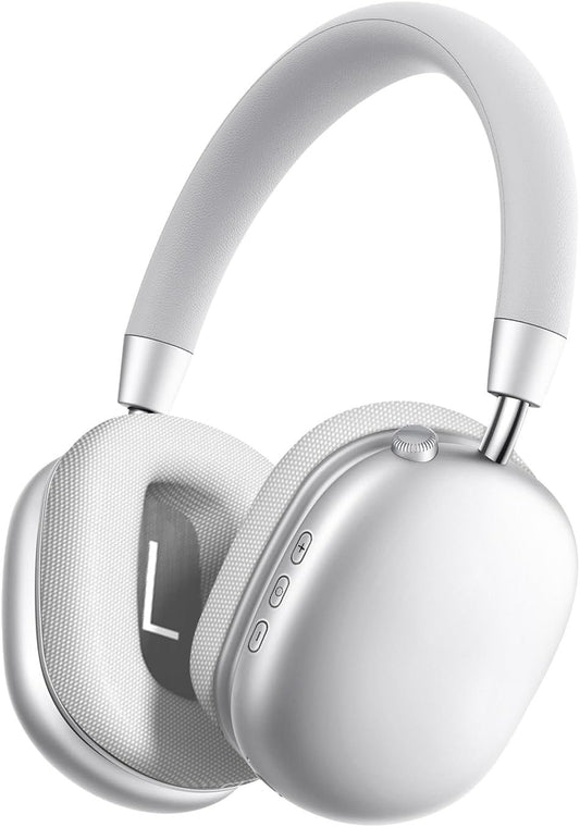 ZTOZ Wireless Headphones Over-Ear Bluetooth Adjustable 42 Hours of Listening Time Volume Control, Fitting in Gaming/Running/Sports Headphones for iPhone/Android/Samsung - Silver