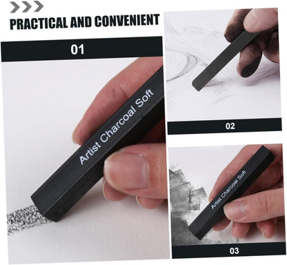 SEWACC 6pcs Charcoal Pastel Erasers Incense Briquettes Fire Cool Artist Willow Vine Charcoal Pencil Carbon