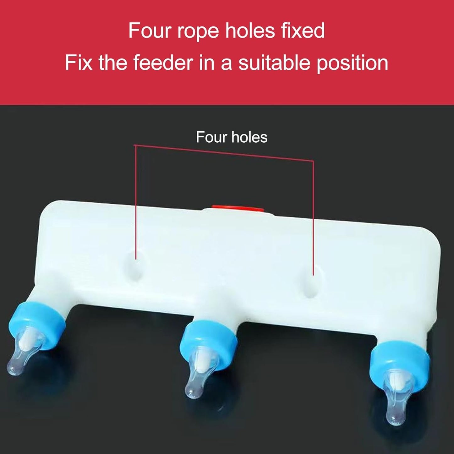3 Animal Pacifier Feeder, 3L Sheep Goat Teats Lamb Pacifier Pet Feeding Bucket Teats Lamb Milk Feeder Farm Drinking Equipment