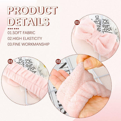 Skincare Headband For Washing Face Skin Care Headband Makeup Headbands For Women Spa Headband For Washing Face Head Band For Skincare Hair Band For Washing Face Makeup Accessories Fluffy Headband