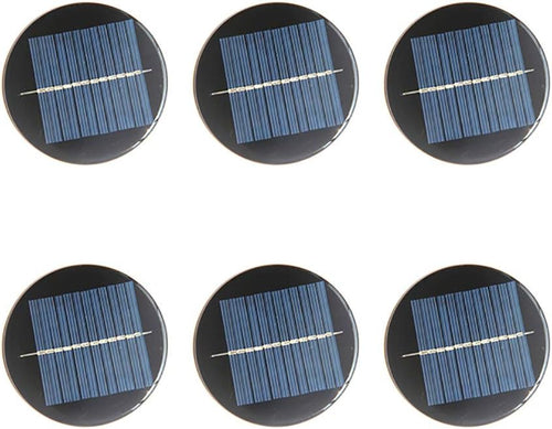 NUZAMAS Set of 6 Pieces 6V 80mm Micro Mini Solar Panel Cells for Solar Power Energy, DIY Home, Garden Light, Science Projects - Toys - Battery Charger