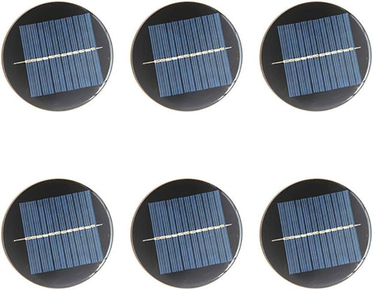 NUZAMAS Set of 6 Pieces 6V 80mm Micro Mini Solar Panel Cells for Solar Power Energy, DIY Home, Garden Light, Science Projects - Toys - Battery Charger