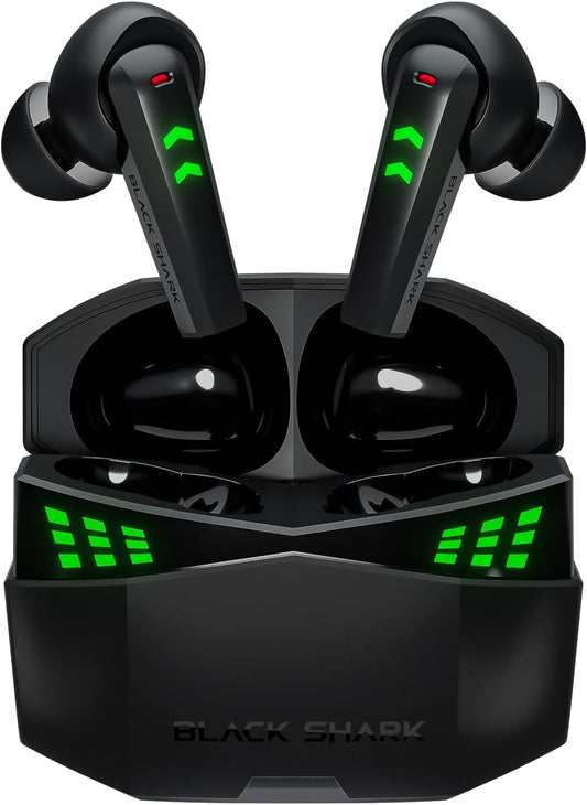 Black Shark Bluetooth Earbuds with 0.035s Ultra-Low Latency, Dual Environmental Noise Cancelling Microphones, Wireless Earbuds Gaming Earphones with Bluetooth 5.3, IPX5 Waterproof, 28h Listening Time