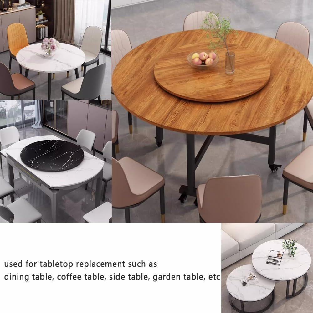 Solid Wood Round Dining Table Top, Smooth Circle Tabletop for Coffee Table, Side Table, Garden Table (16, 20, 24, 32, 40)