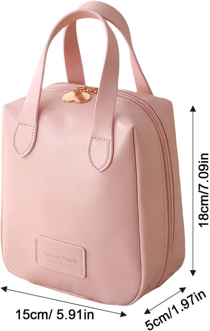 Toiletry Bag - Leather Hanging Organizer | Makeup Cosmetic Bag Travel Organizer Portable Travel Toiletry Organizer Toiletries Hygiene Bag, pink, Se rÃ©fÃ©rer au descriptif, Refer to description