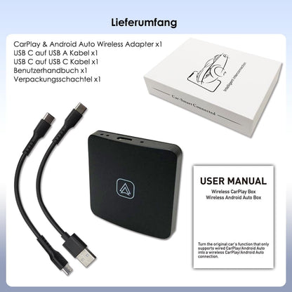 iFreGo CarPlay Wireless Android Car Wireless Adapter 2 in 1 Super Fast Upgrade Auto Play, Plug and Play, Compatible with iPhone iOS 10+ and Car with Wired CarPlay