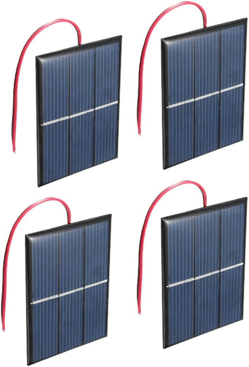 Set of 4 Pieces NUZAMAS 1.5V 0.65W 60X80mm Micro Mini Solar Panel Cells for Solar Power Energy, DIY Home, Science Projects - Toys - Battery Charger