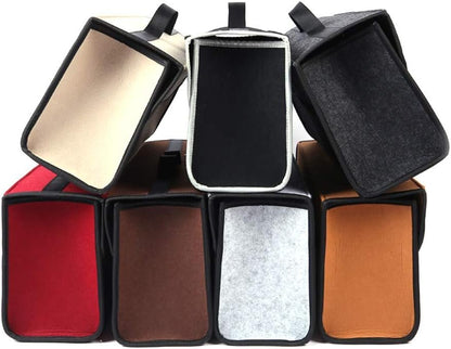 Car Soft Storage Box Trunk Bag Travel Storage Organizer Holder Car Accessories Deep Grey QINQUAN