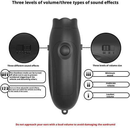Electric Whistle, Safety Sports Whistle, 3 Tone Adjustable Sound, Ricaricabile con cordino, Alert Alert Tool for Coaching Outdoor Events, Black/Blue