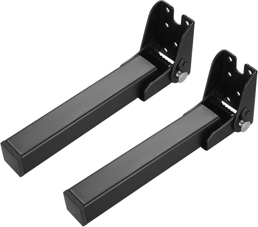 Set of 2 Black Metal Furniture Legs with Hidden Legs for Sofa, Folding Legs for Sofa, Folding Bed Feet for Furniture, Sofa, Table and Wardrobe, Legs 20 cm