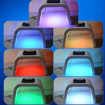 7 Color LED Light, LED Face Mask Skin Rejuvenation PDT Facial Skin Care Mask Skin Tightening Lamp SPA Face Device Beauty Salon Equipment Anti-aging Remove Wrinkle