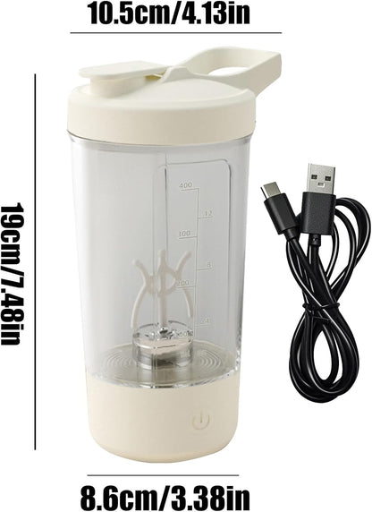 Protein Shaker Bottle | 450ml Rechargeable Drink Shaker,Single-Touch Operating Bottle For Gym Hydration, Bodybuilding Nutrition, Outdoor Sports
