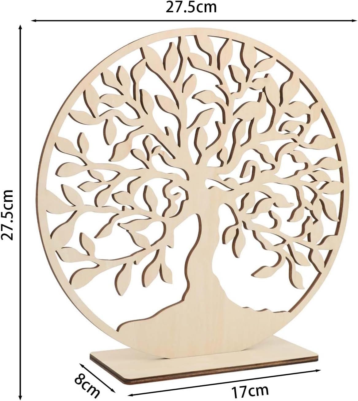 VIDSTW Home Decorations, Tree of Life Wooden Decoration, Home Objects Gift Idea, Wooden Tree of Life, Home Decorative Figurines for DIY, Wedding Decorations