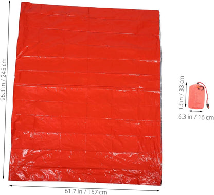 FOYTOKI 1 Set Survival Tent with Thermal Insulation Blanket Emergency Shelter for Camping Hiking Compact Easy Setup Portable Protection Gear Essential Emergency Supplies