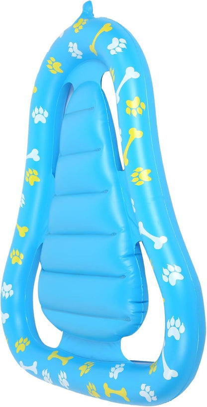 Pet Floating Row, Dog Pool Float Inflatable Raft, Made of Sturdy 0.35mm PVC, Easy to Store and Use, Double Air Chambers for Safety, Fun Water Tool for Pets