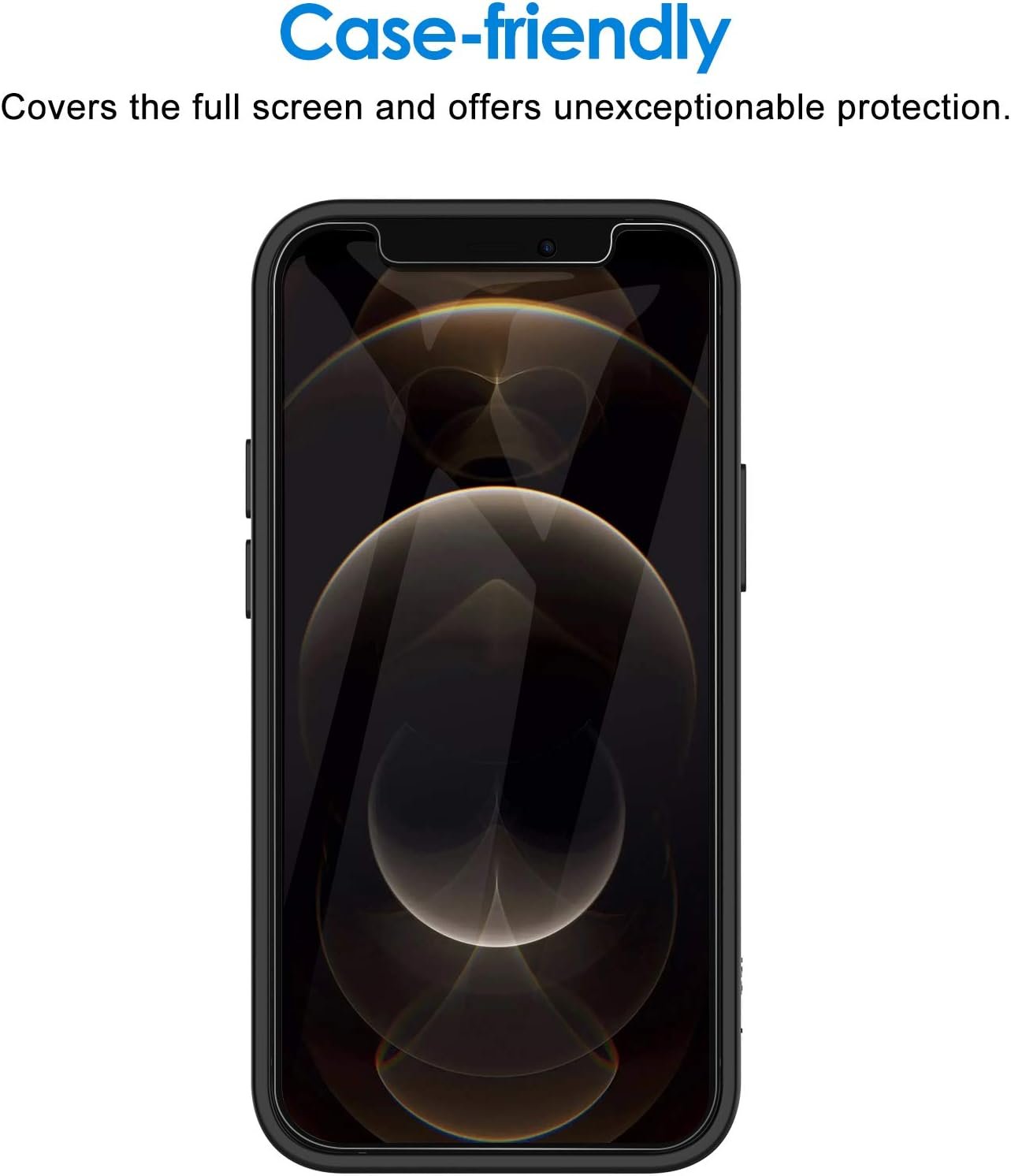 JETech Privacy Screen Protector for iPhone 12 Pro Max 6.7-Inch, Anti Spy Tempered Glass Film, 2-Pack