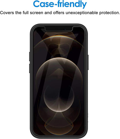 JETech Privacy Screen Protector for iPhone 12 Pro Max 6.7-Inch, Anti Spy Tempered Glass Film, 2-Pack