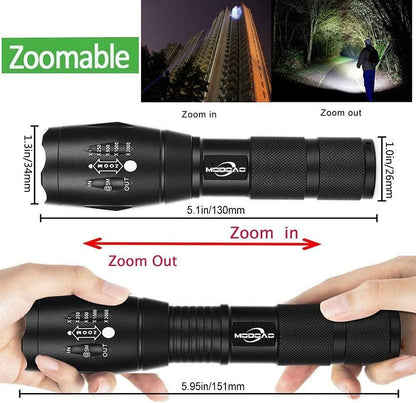 Tactical Flashlights 5 Pack Light Torch Flashlight Brightest LED Flashlight with 5 Modes Adjustable Waterproof Flashlight for Biking Camping