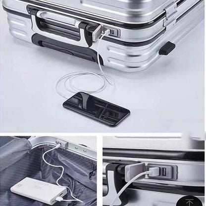 LJKSHNCX Valigia trolley da viaggio intelligente, valigia universale ultra silenziosa ricaricabile multifunzionale, lucchetto a combinazione Trinity