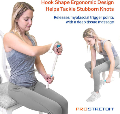 ProStretch Addaday Mini Knot Bad Gen 3 Hook Cane Trigger Point Self Massage Tool for Back, Neck, and Pain Relief