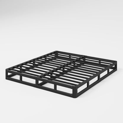Hanidre 5 Inch High Metal King Size Bed Frame, Heavy Duty King Bed Frame No Box Spring Needed, Easy Assembly, Noise Free, Sturdy, Low Profile