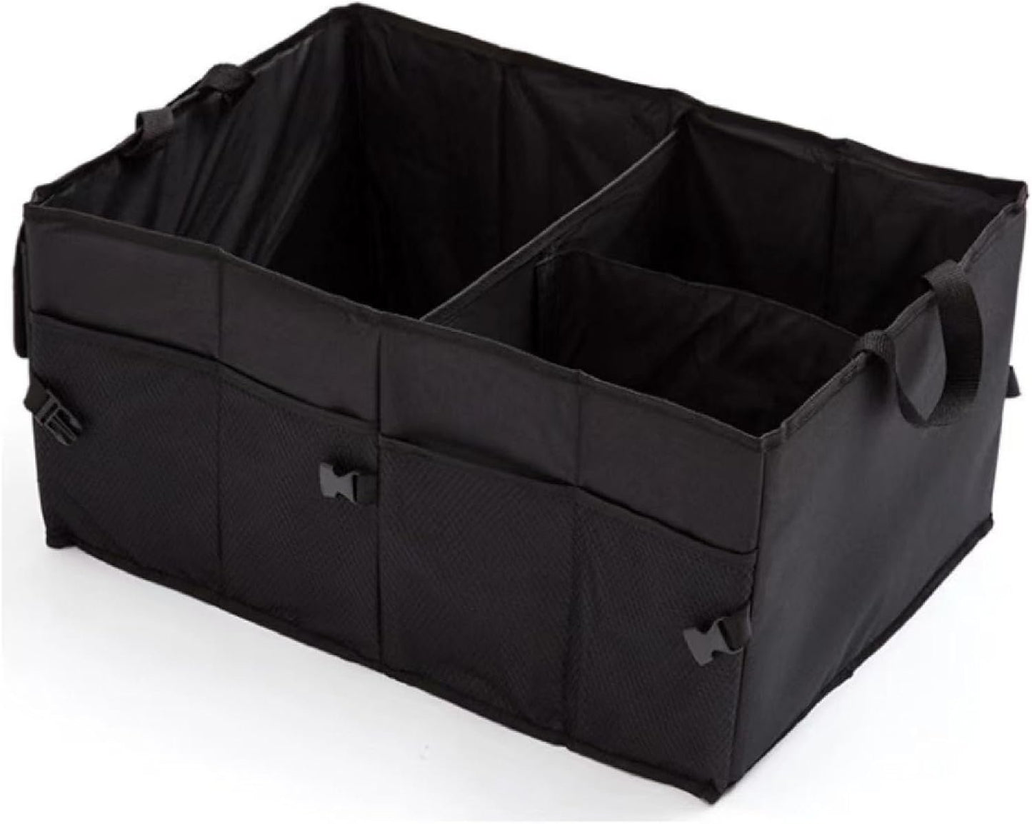 Piaoliu Black Minimalist Car Trunk Organizer, Foldable Multi-Purpose Tools, Garage Sedan Portable Car Accessories