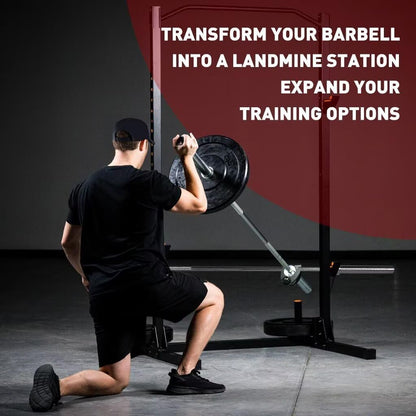 Home Gym Clips - Load Dumbbells on Barbells, Convert to Landmine Attachment, T-Bar Row & Dip Belt Hook | Multi-Functional Weightlifting Clamps for Barbell, Functional Training & Home Gym Equipment