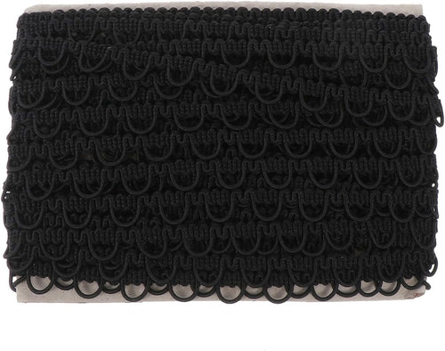 AUTSUPPL 1pc Elastic Button Loop Trim Handmade Wave Lace for Wedding Dress Decoration Clothing Accessories and DIY Crafts