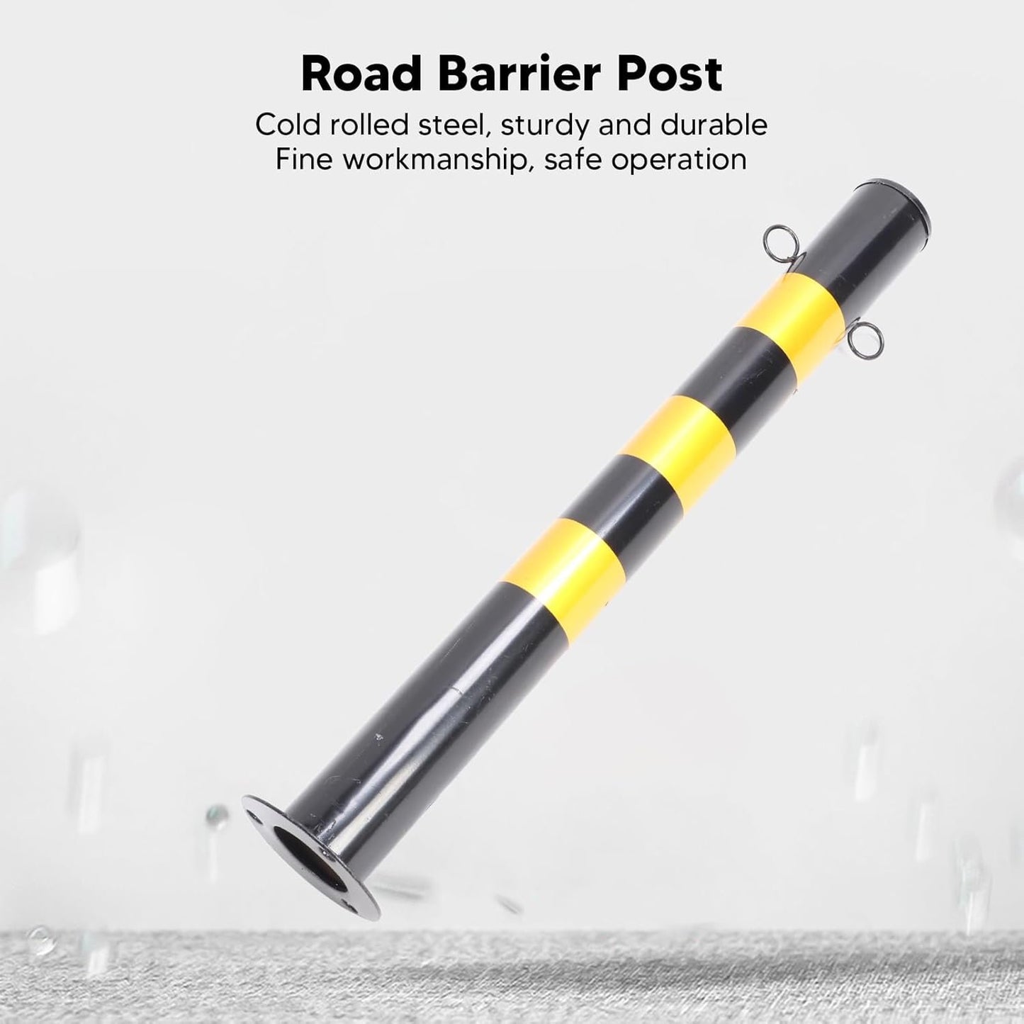 Security Road Post, Acciaio Armato Freddo, Colori di Avvertimento Luminosi, Base Robusta, Connessione Facile, 75 Cm, Utilizzo Versatile, Fattura Raffinata, per Coni di Traffico, Parcheggi, Pali (#1)