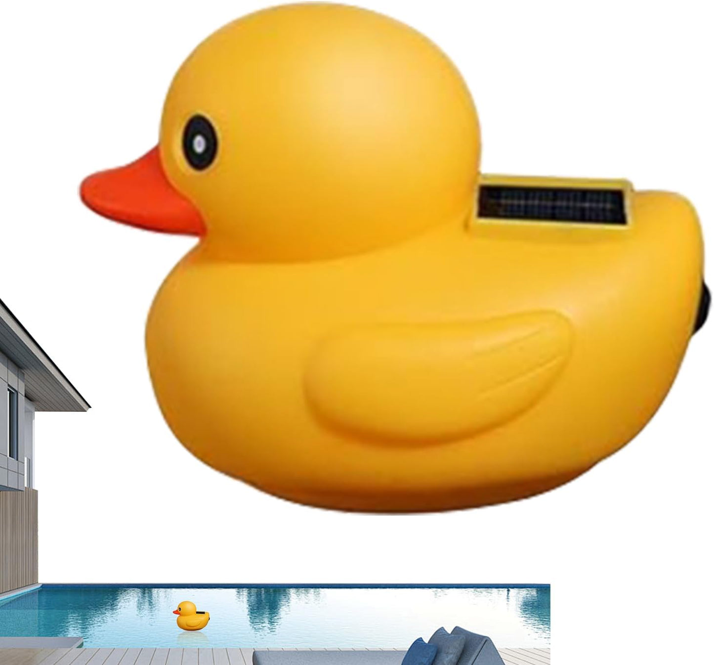 Floating Pool Lights Solar Powered – Duck Shaped Pool Light, Rechargeable Daylight Sensor | Decorative Pond Floating Light For Parties, Backyard Ambience Booster, Solar Duck Ornament, Patio Water Glow