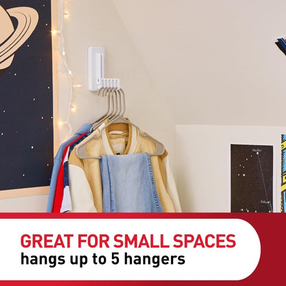 Command Folding Clothes Hanger, 1 Hook, 3 Command Strips, Closet Organizer, Home Organization