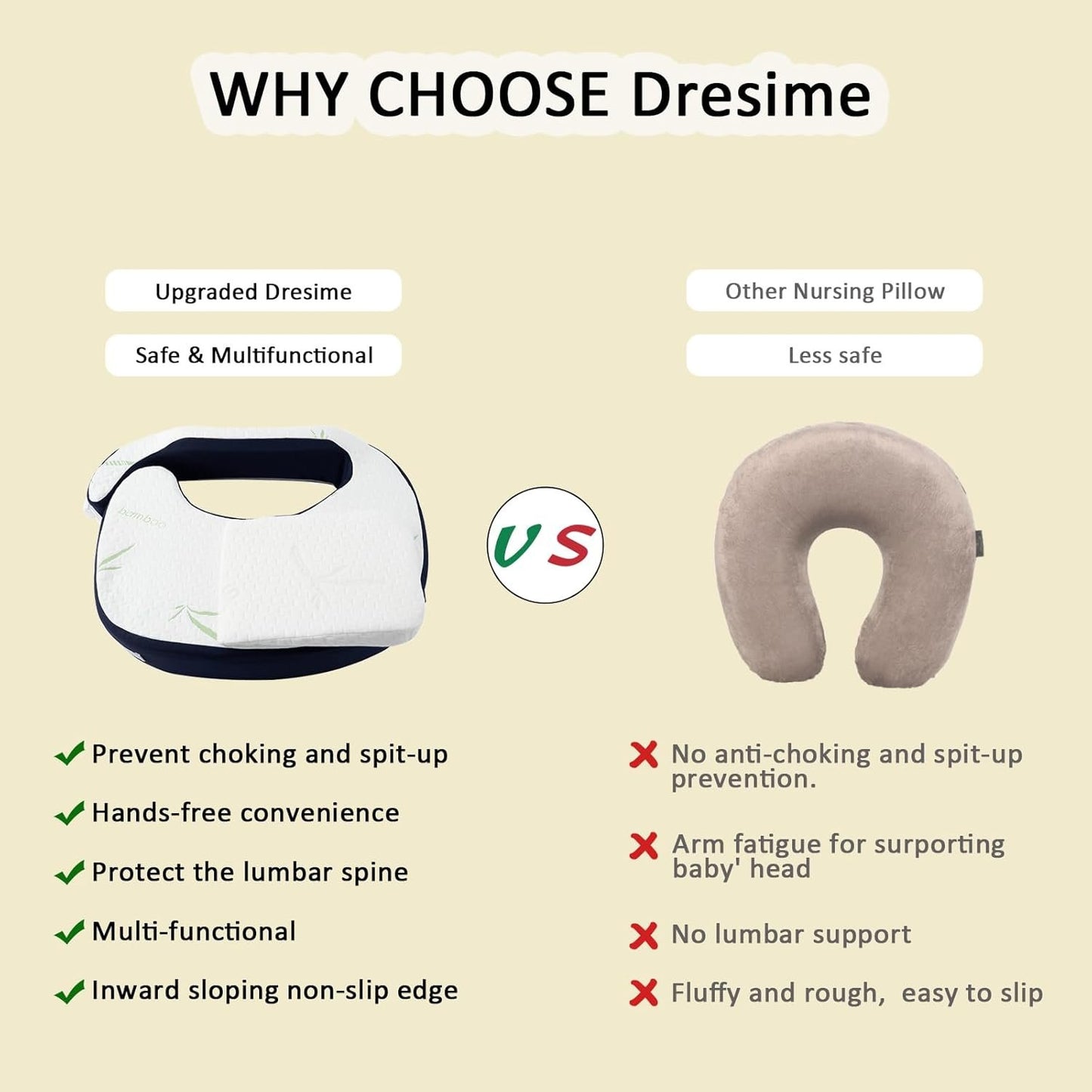 AINIYNM Nursing Pillow for Breastfeeding Pillows Ergonomic Feeding Pillow Made of Memory Foam with Waist Support Band Make Feeding Easier with Removable Wedge Pillow