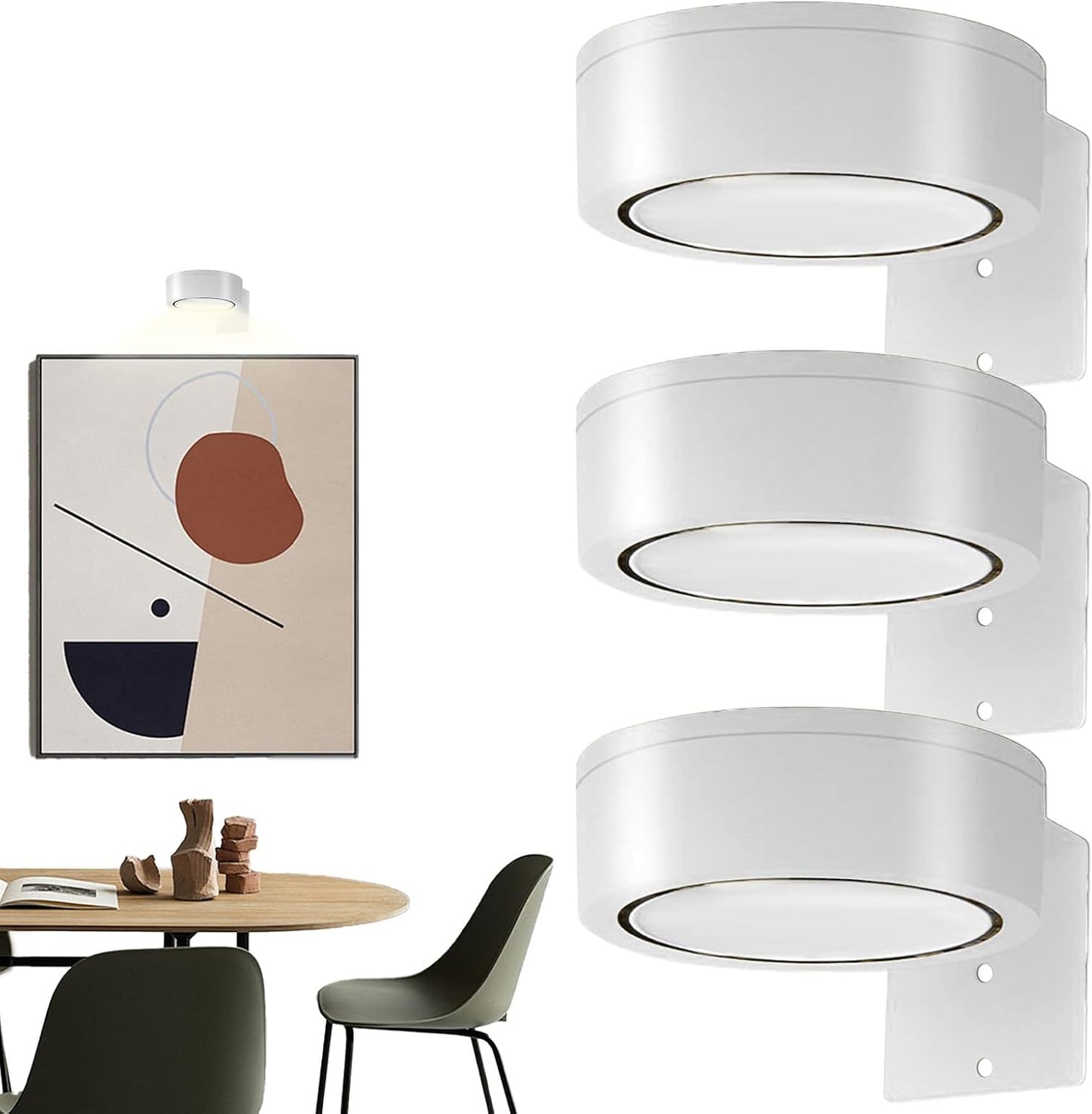 Frame Lights for Wall, Smart Control Wireless Battery Operated Wall Lights with Timer and Adjustable Brightness, Versatile Art Lighting for Home, Living Room, Bedroom, Dining Room, and Decor