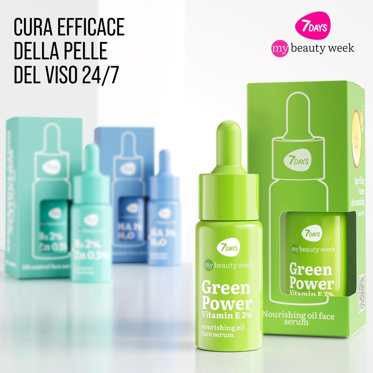 7DAYS - Vitamin E Facial Serum - Nourishing Serum with Avocado Oil and Peptides - Korean Anti-Aging Moisturizing Serum - Anti-Wrinkle Facial Serum for Mature and Dry Skin